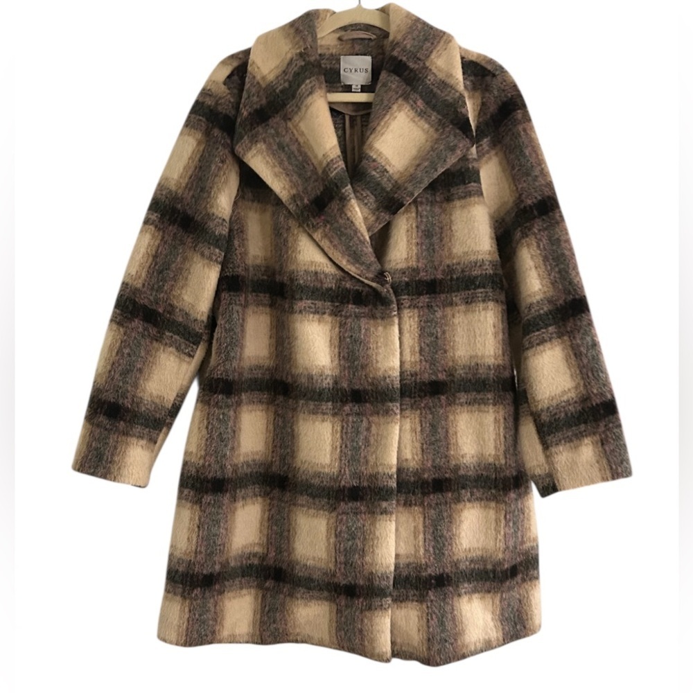 Cyrus Cream Wool Blend Coat Size 1X Style CT022201WM
